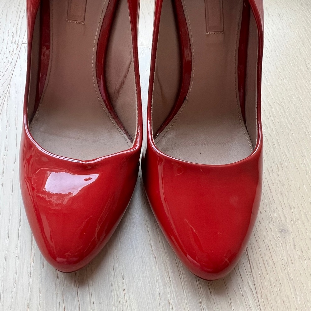 Red Patent Leather Hugo Boss Pumps